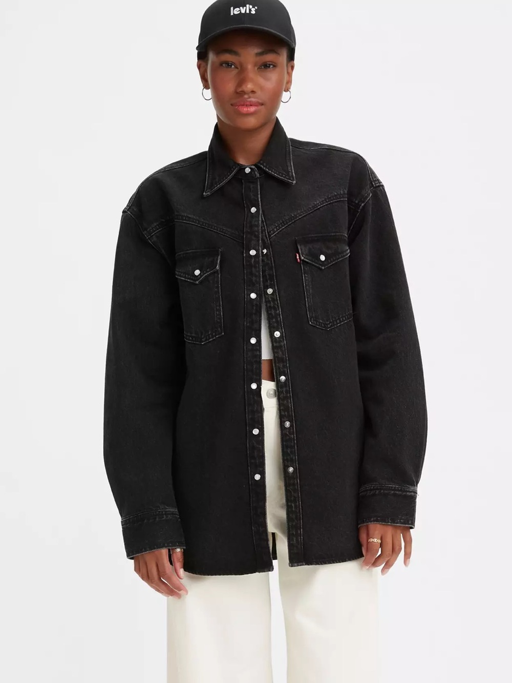 Levi's Dorsey Western Oversized Black Rinse  Shirt Denim jacket